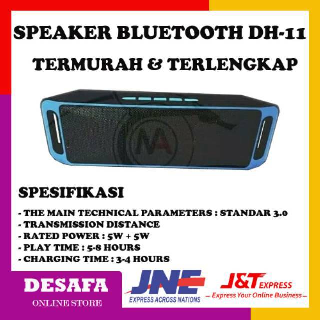 Speaker Bluetooth DH 11 USB  Tft Card  Fm Radio spiker blutut keren Murah Meriah Terlariss