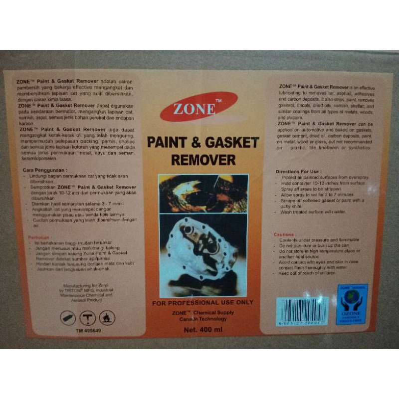 Perontok  CAT Zone Gasket &amp; Paint Remover 400Ml