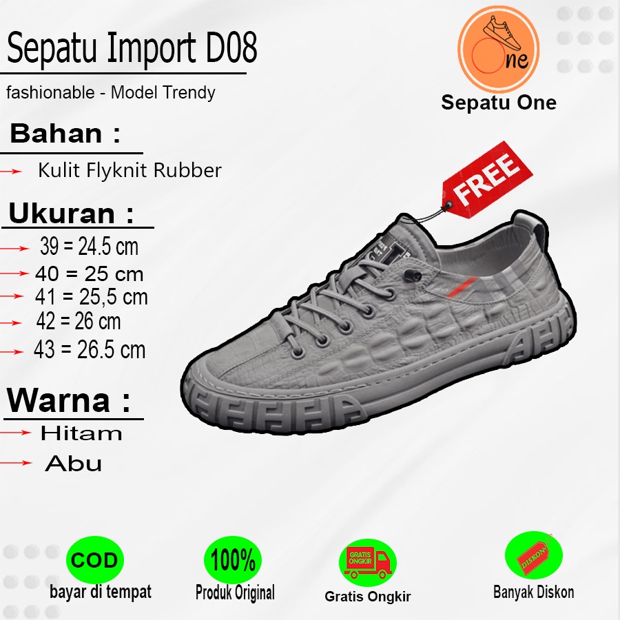 Sepatu Sneakers Pria Import Original Premium Casual spatu snaker snekers tali cowok Laki Laki swpatu