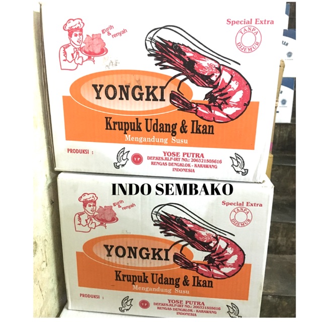 Kerupuk Udang &amp; ikan Yongki Mede 5kg / Kerupuk Udang Yongki / Krupuk Mede Yongki