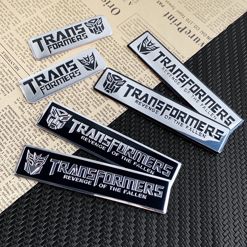 Transformers Sticker Emblem Dekorasi Mobil Motif Transformers 3D Bahan Aluminum Alloy