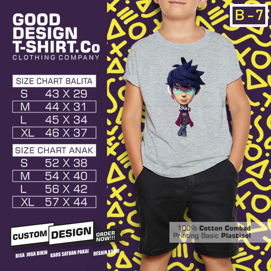 Kaos Anak Boboiboy Fang