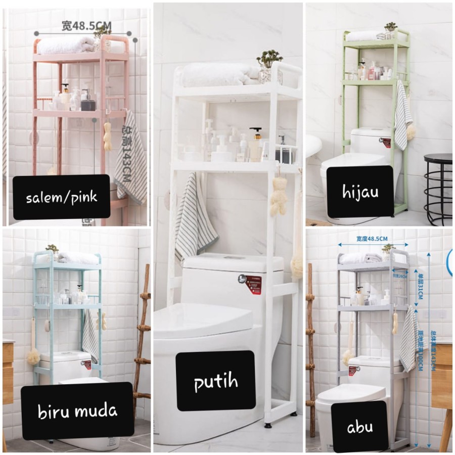 Queen_Fashions Rak Kamar mandi Tempat Sabun Rak handuk Rak kosmetik Toilet Rack Organizer Storage Penyimpanan