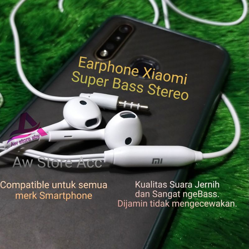 Headset Xiaomi HD Sound Bass Stereo Earphone Xiaomi Redmi 7 8 9 9A/9C/Note 4/4X/Note 5/5A/6 Pro/7 Pro/10A/10C (Xiaomi R-15)