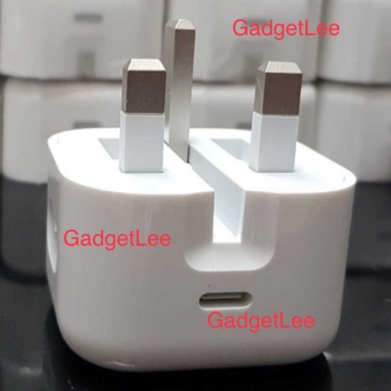 GadgetLee_Adapter kepala batok Kaki 3 20W USB-C Power Adapter Charger Port C siap pakai