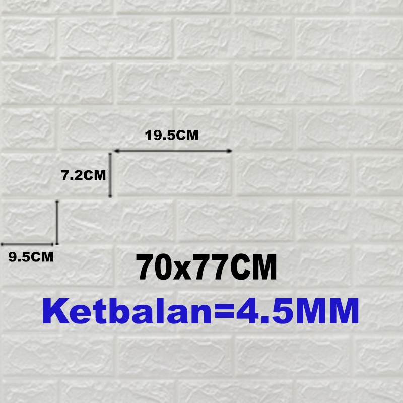 (KaLaTO) Wallpaper 3D Motif Kayu Wood Foam Dekorasi Dinding Kamar Murah 70CM x 70CM Wallpaper Dinding-4.5MM W51