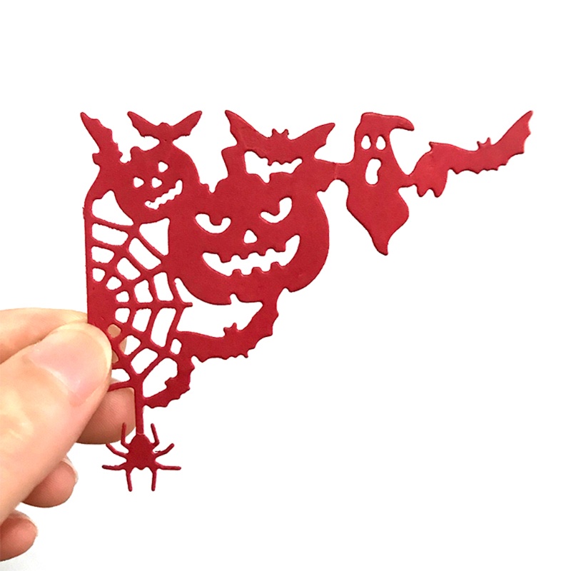 Cetakan Stensil Cutting Dies Motif Halloween Bahan Metal Untuk Scrapbook / Craft DIY