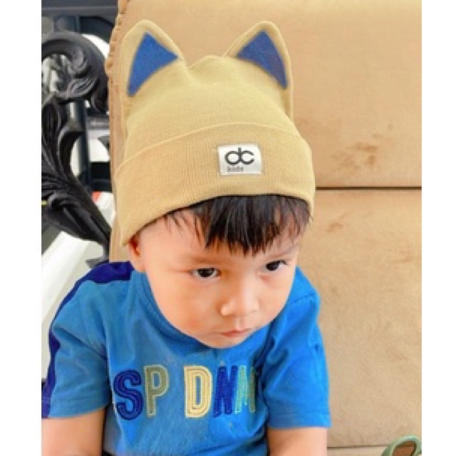 kupluk anak 1-4th rajut variasi kucing lucu bahan distro quality by dc kids