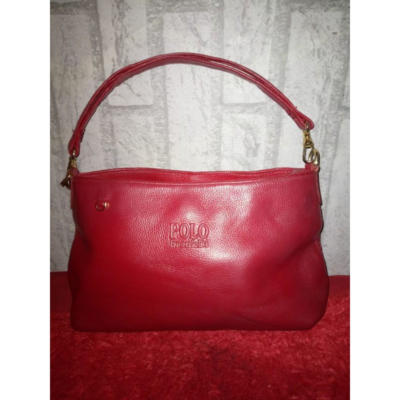 Tas Preloved Shoulder/Ketek Polo FrankDi Kulit Original