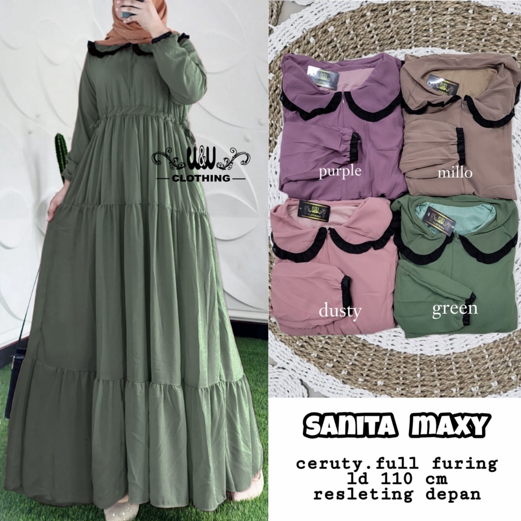 SANITA MAXY WANITA / MAXY DRESS WANITA TERBARU BY WW