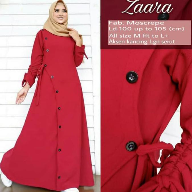 ZAARA MAXI DRESS GAMIS MUSLIM MOSCREPE
