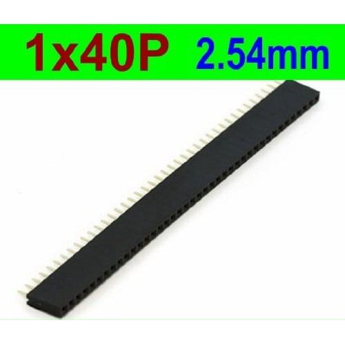 HEADER FEMALE STRIP SINGLE ROW 1X40 2.54MM BLACK HITAM 40p 4pin PIN High Quality