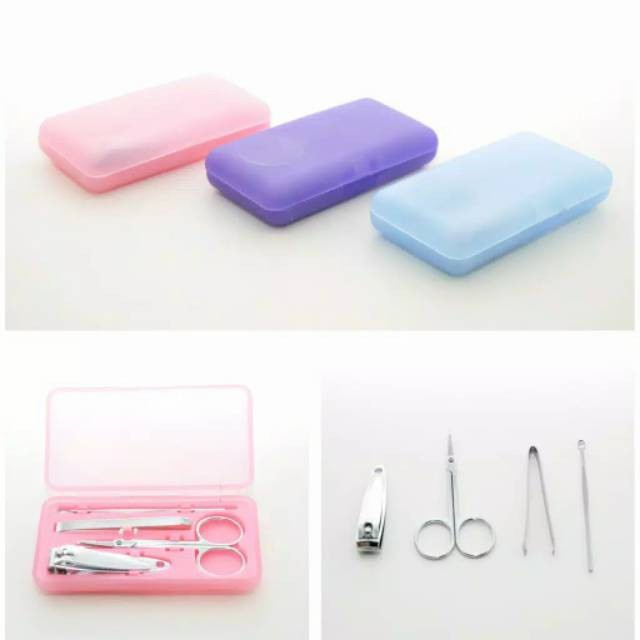 gunting kuku set alat manicure pedicure pinset korek kuping