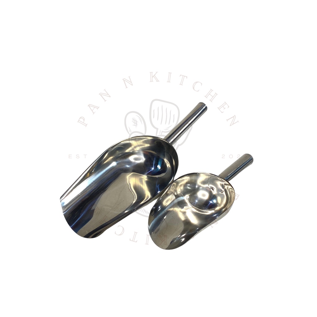 Sendok Es Batu / Tepung Scoop Stainless Steel BESAR