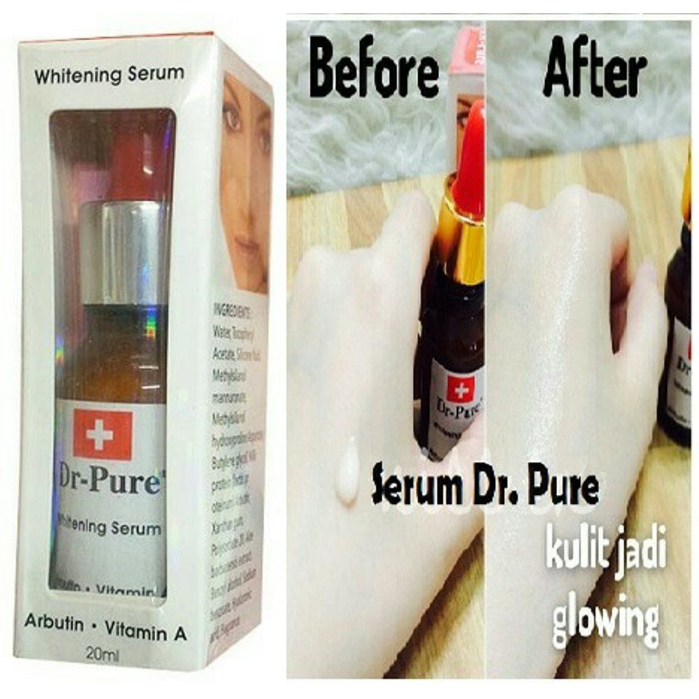 [ SERUM ] DR PURE WHITENING SERUM ( Arbutin + Vit A ) ORIGINAL BPOM - SERUM WAJAH DR. PURE ORI