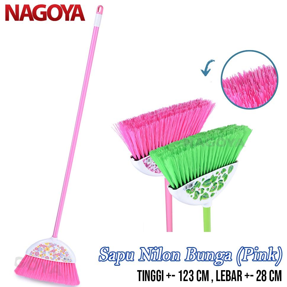 Sapu Nilon Bunga Sapu Plastik Warna Sapu Lantai Broom Pink Nagoya 810