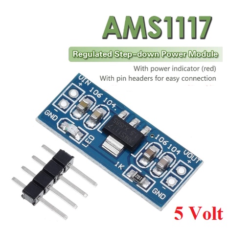 Modul Voltage Regulator AMS1117 5V 1A STEP DOWN Power Supply DC DC