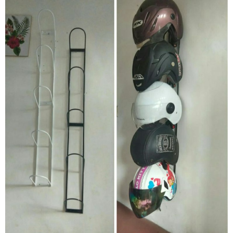 Rak helm susun lima,gantugan helm susun,rak helm susun 3