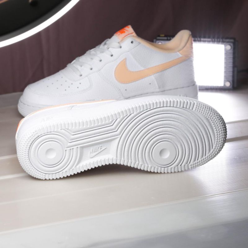 Sepatu Air Force White Peach Original Premium Quality Sneakers Wanita
