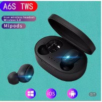 Earphone Airdots Black wireless Bluetooth A6S headset a6s
