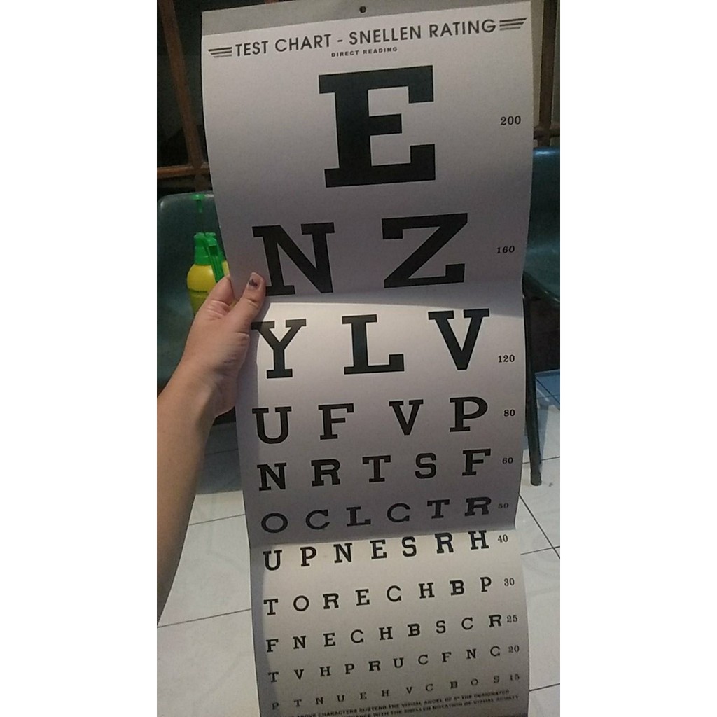 Snellen Chart / Bagan Test Ketajaman Mata / Kertas test mata