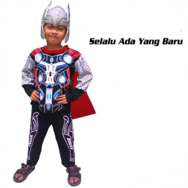 Kostum baju anak thor tanpa palu(Gak ada palu ya)