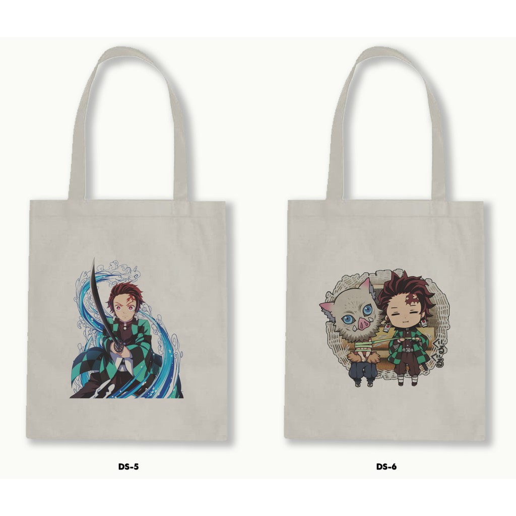 TOTE BAG BLACU - ANIME DEMON SLAYER