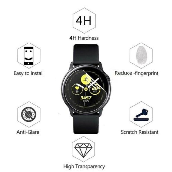 Anti Gores Jelly Hydrogel Samsung Smartwatch - Watch Active 2 Nano Ultra Shield Myroots Anti Spy - Glare Matte - Blue Ray