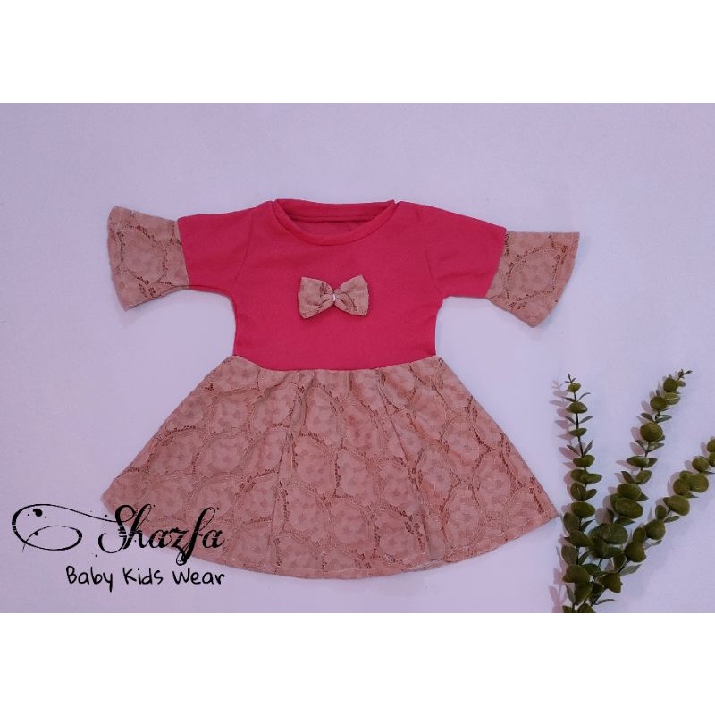 DRESS BAYI PEREMPUAN / DRESS ANAK BRUKAT LENGAN TEROMPET