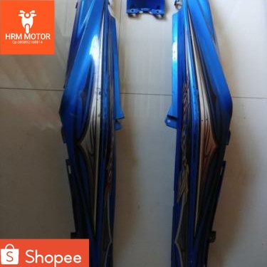 Cover body belakang jupiter z robot biru plus striping