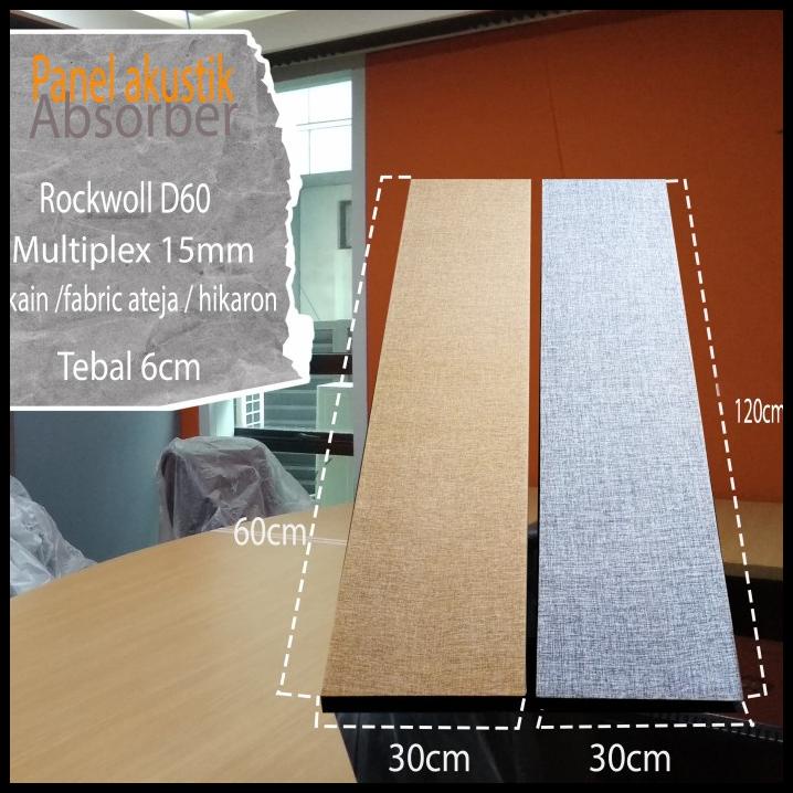 Panel Akustik, Acoustic Panel, Absorber, Peredam Suara 120Cm X 30Cm