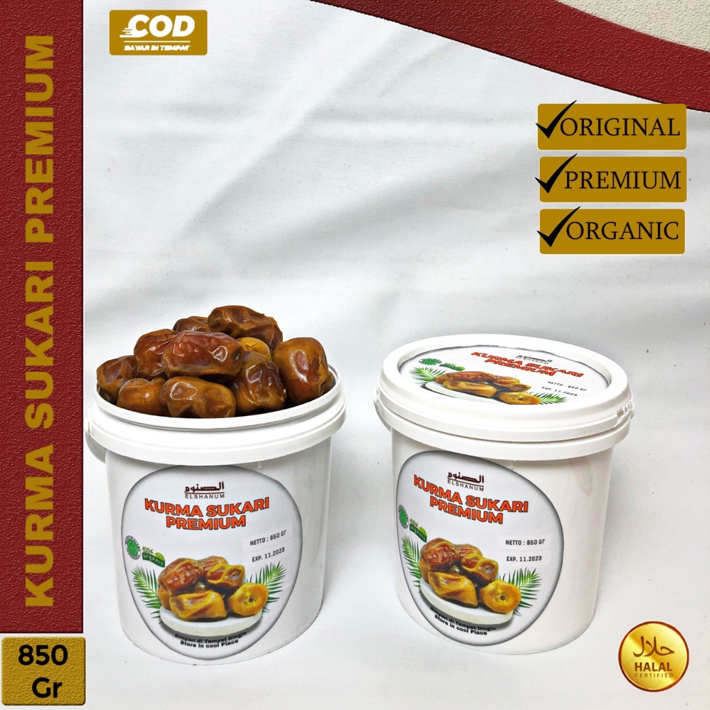 

Kurma SUKARI Ember Al-Qossim 850 Gram / Sukkari Ember Premium Kualitas 100% SUPER PREMIUM