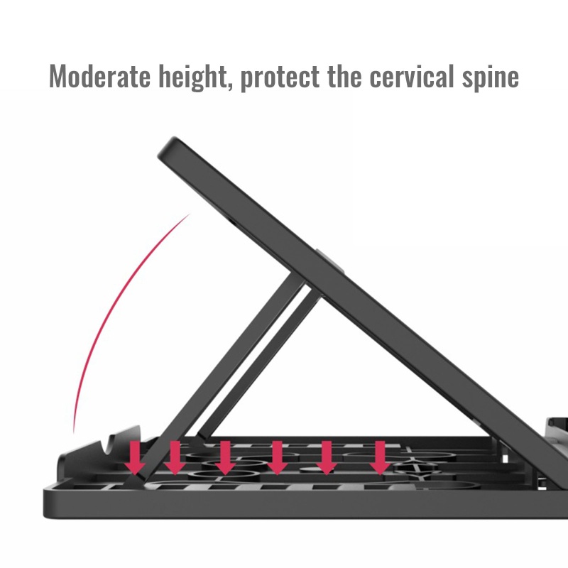Vivi Stand Laptop Lipat Dapat Disesuaikan Non-slip Desktop Laptop Holder Notebook Stand Untuk w Phone Holder Bottom360° Swive