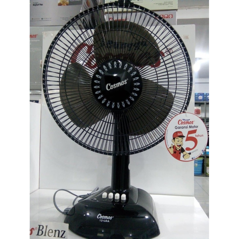 Kipas Angin Meja Cosmos 12 LDA Black Edition Desk Fan Angin kencang