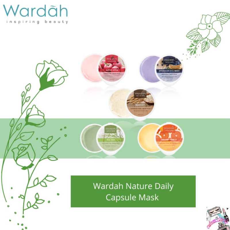 ☃️Cutezz_Ching1☃️Wardah Nature Daily Capsule Mask 10ml