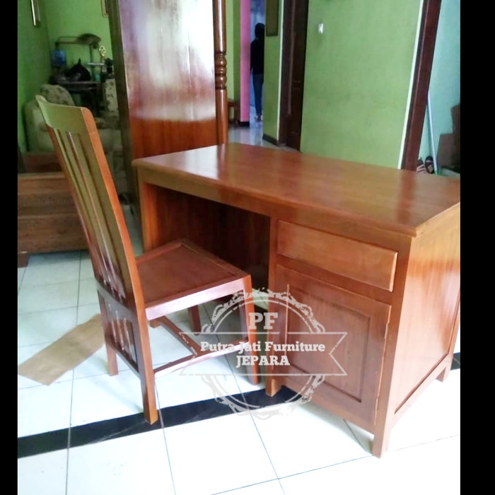 Meja kursi kerja/meja kantor/ meja belajar /meja tulis minimalis kayu jati
