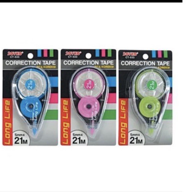 

TIPE EX KERTAS JOYKO CT 533 / correction tape joyko 21 meter