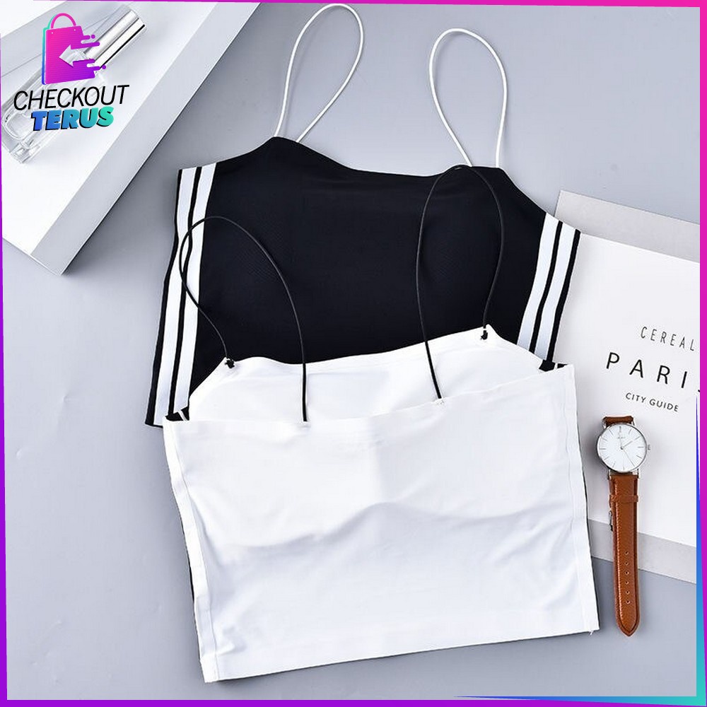 CT P103 Bra Kembem Wanita Crop Top Kembem Tali Wanita Pakaian Dalam Wanita Tank Top Wanita Pakaian Dalam Atasan Wanita