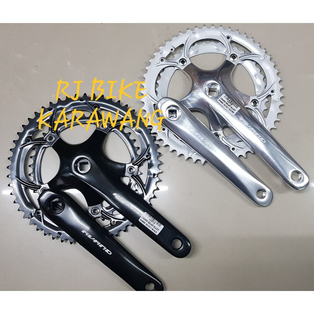 Crank Avand 2 speed bcd 130 Silver dan black