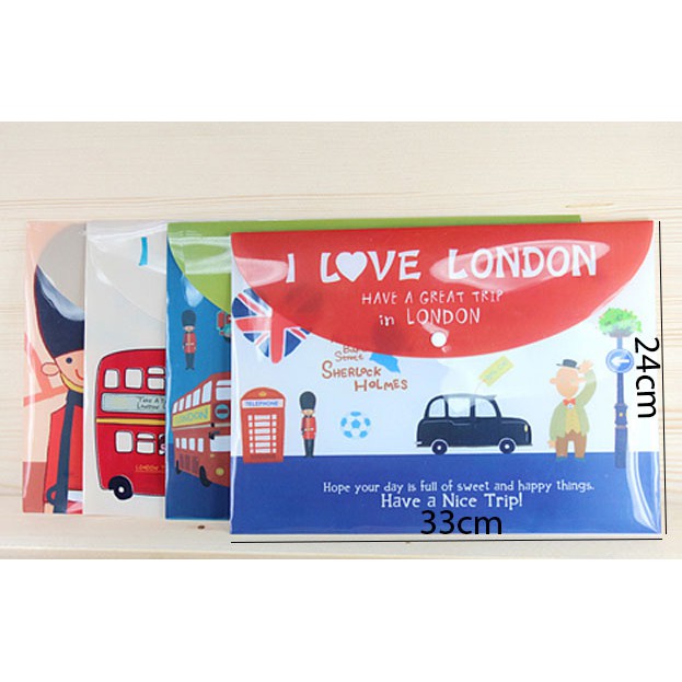 

Korean Stationary Nixnox Amplop File London Horizhontal
