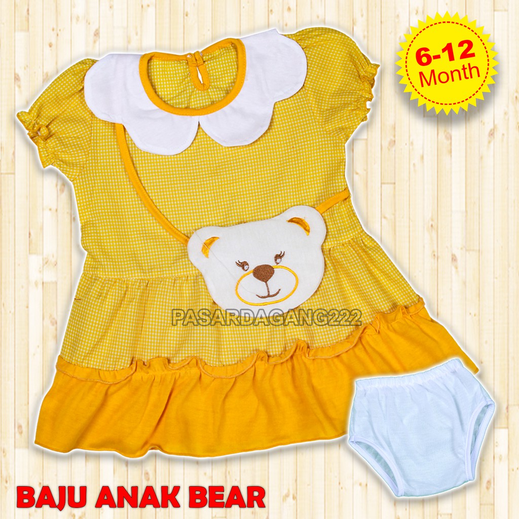 baju anak dress bear