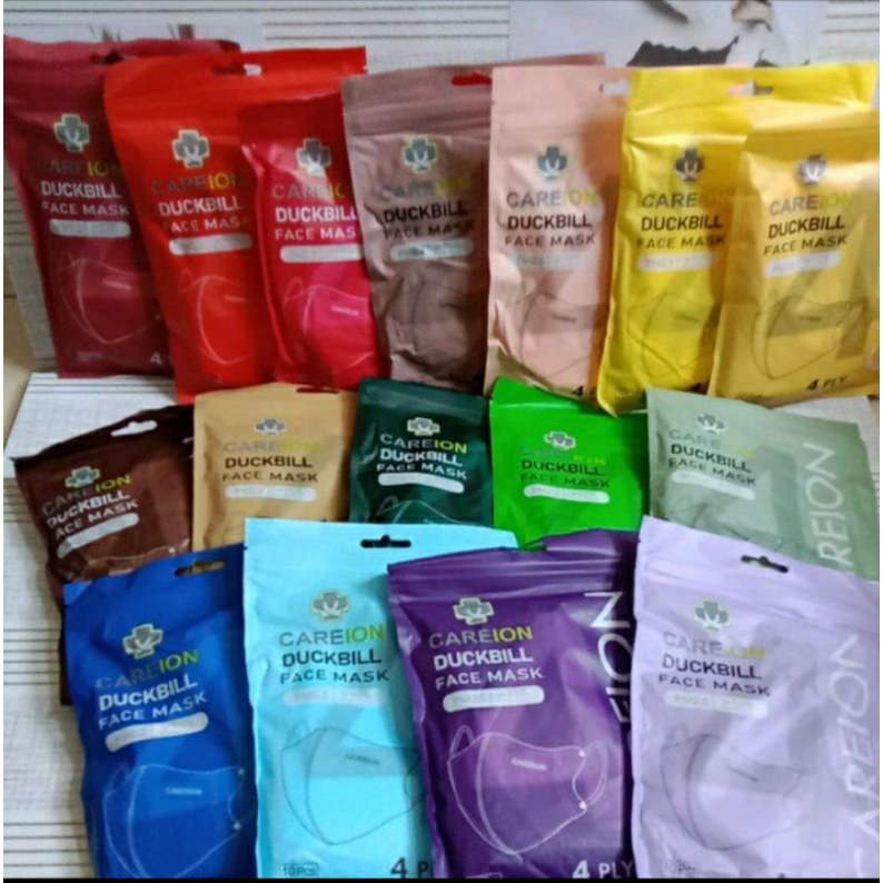 MASKER DUCKBILL 4PLY CAREION MEDIS GARIS WARNA