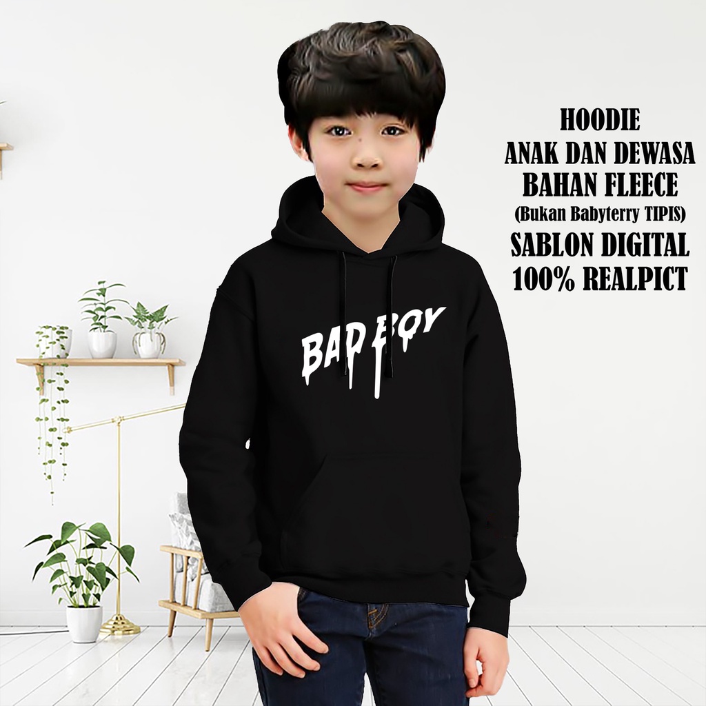 Hoodie anak Dan Dewasa BADBOY Usia 4-13 tahun Bahan FLEECE / Sweater Anak BADBOY / Jaket Anak BADBOY