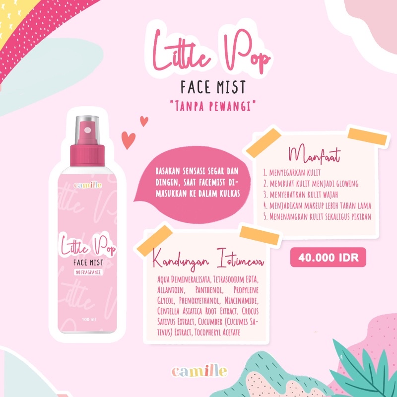 [BUY 1 GET 1 GIFT] READY FACEMIST CAMILLE BEAUTY 100ml BPOM