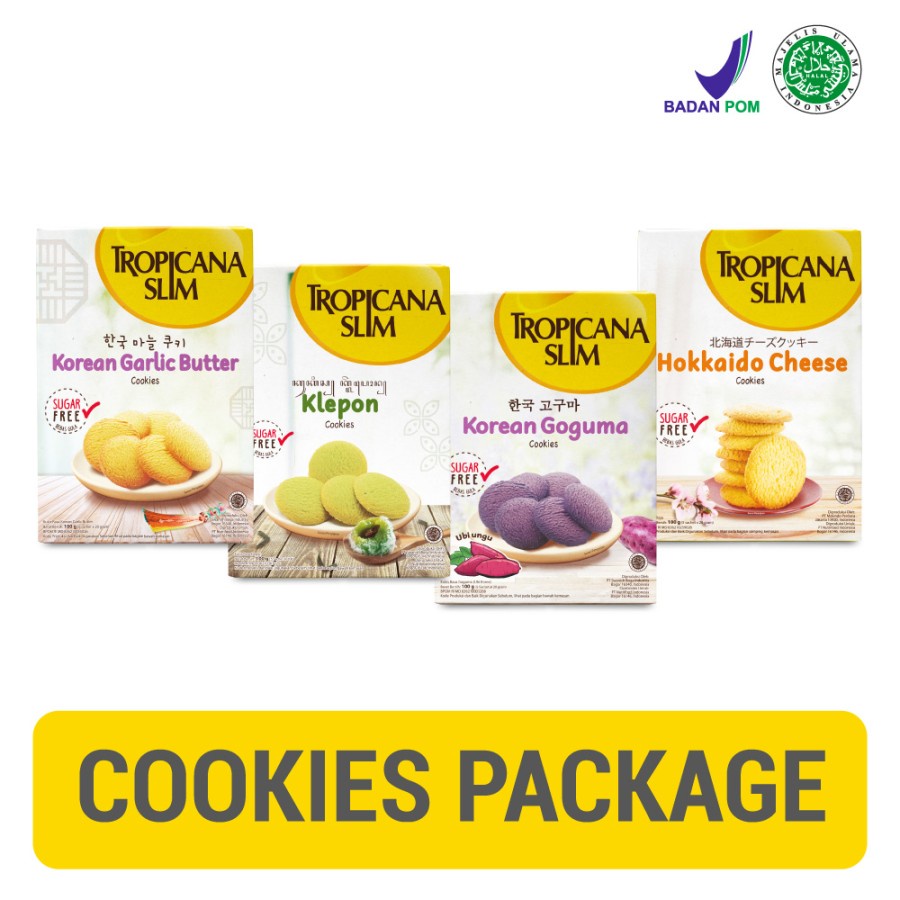 Khas Jaya Tropicana Slim Cookies SEHAT 100gr isi 5 Sachet - SUGAR FREE