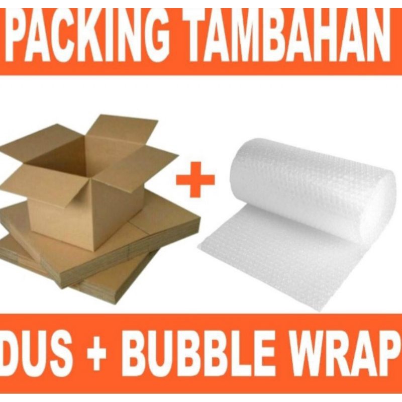 

paking tambahan buble warp dan kardus