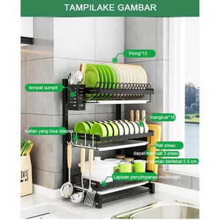 NETEL Rak Piring Dapur Gantung Rak Pengering Piring Di NETEL Rak Piring Dapur Gantung Rak Pengering Piring Di