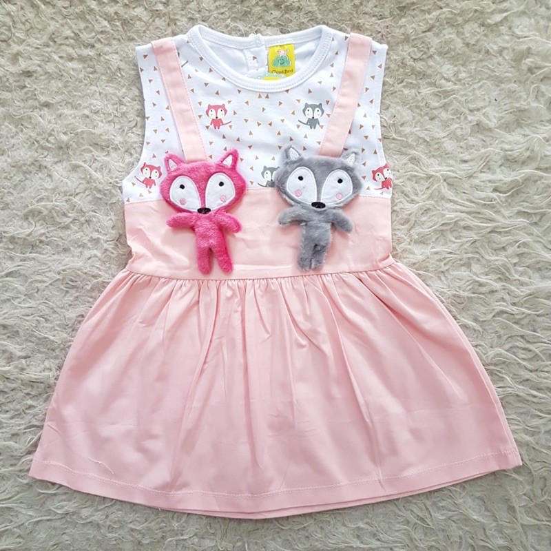 baju bayi Twin fox dress