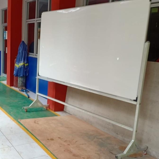 

papan tulis roda doubel face UK 80x100