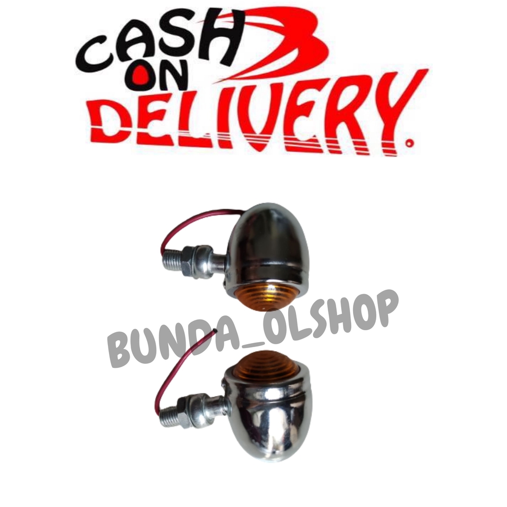 CHROM Lampu Sein Sen Tralis Full Besi Universal , CB150 , Scoopy